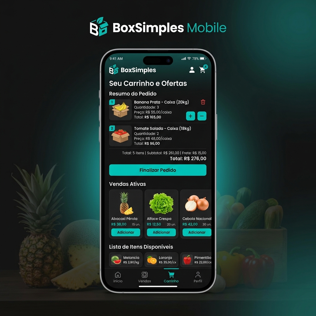 Mockup App Mobile BoxSimples
